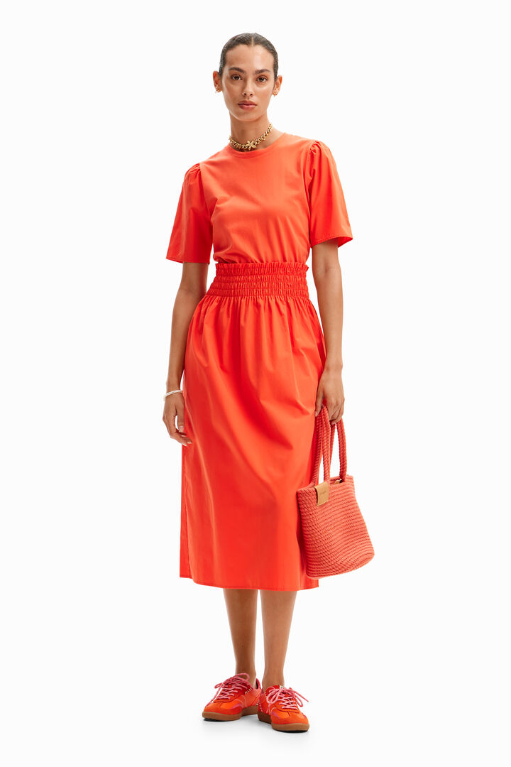 Plain combination midi dress | Desigual