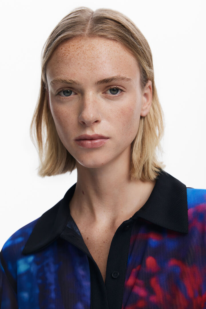 Camiseta de chiffon abotoada | Desigual