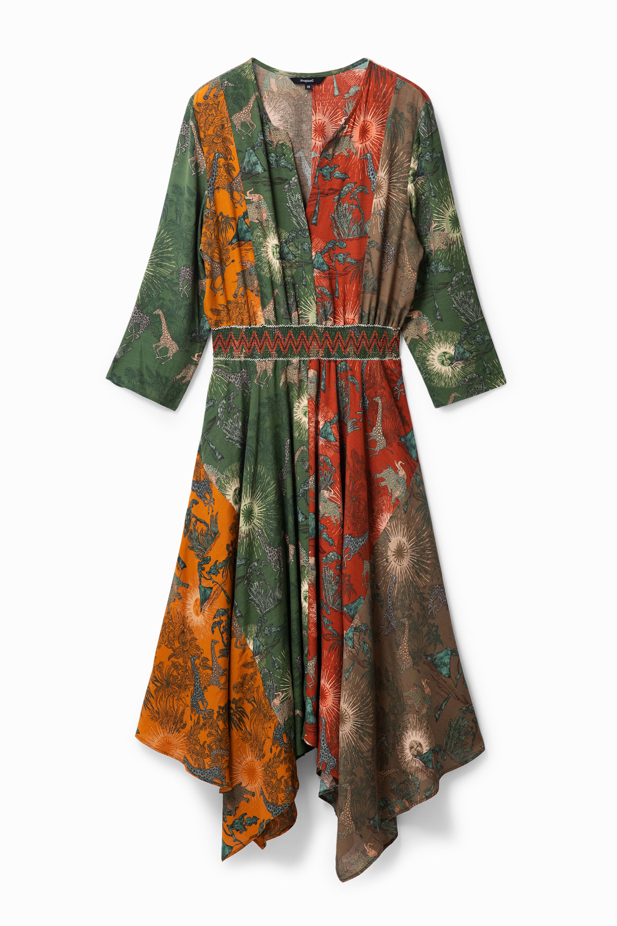 Asymmetrisches Ethno-Kleid