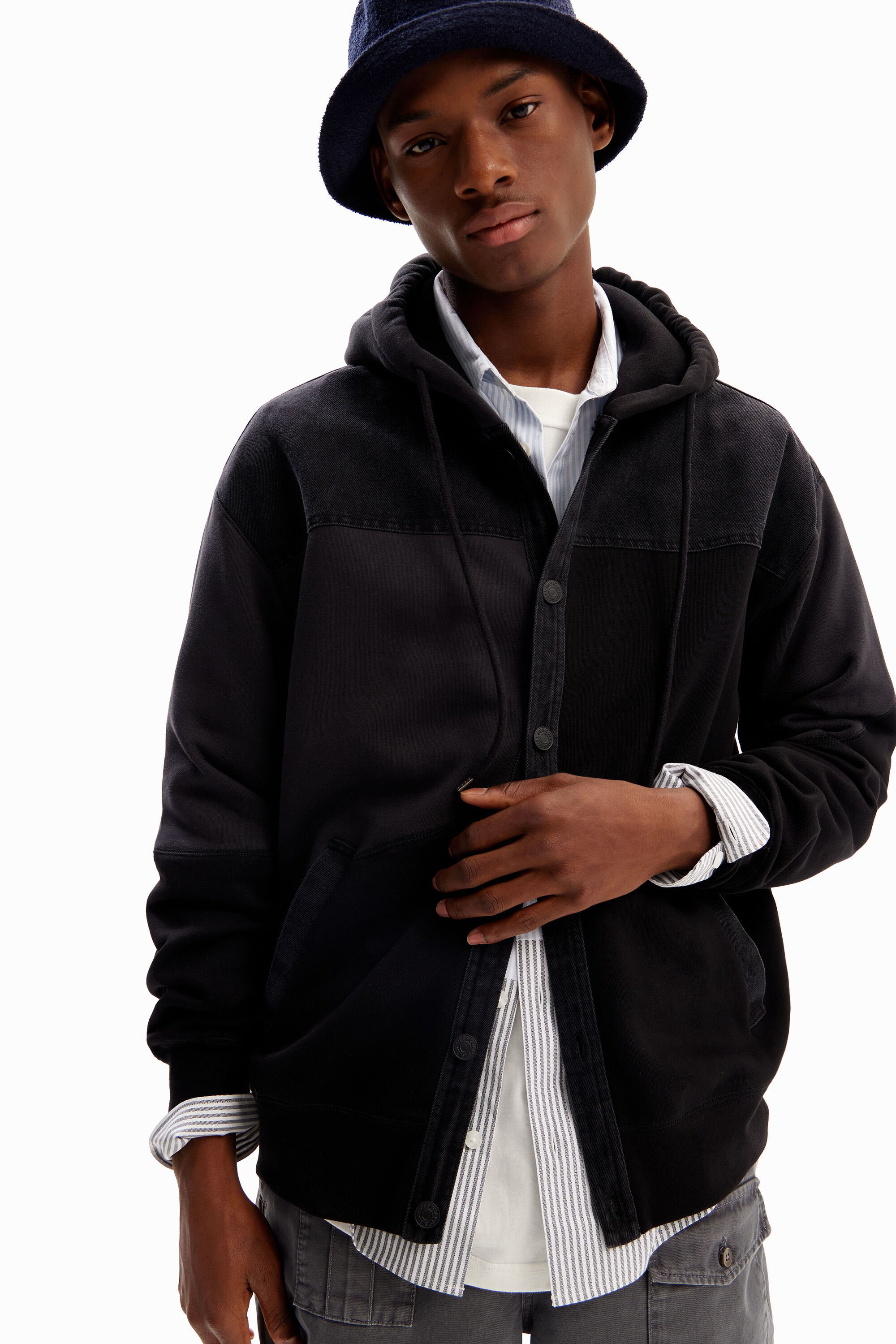 Hybrid denim sale borg jacket