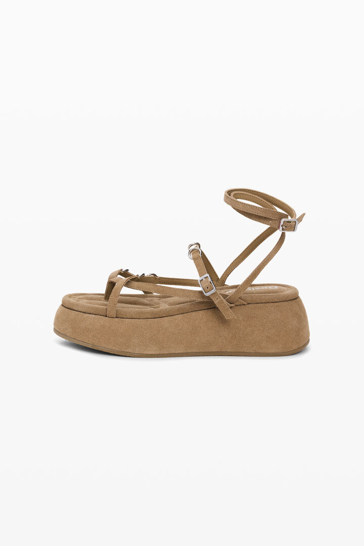 Platform leather sandal