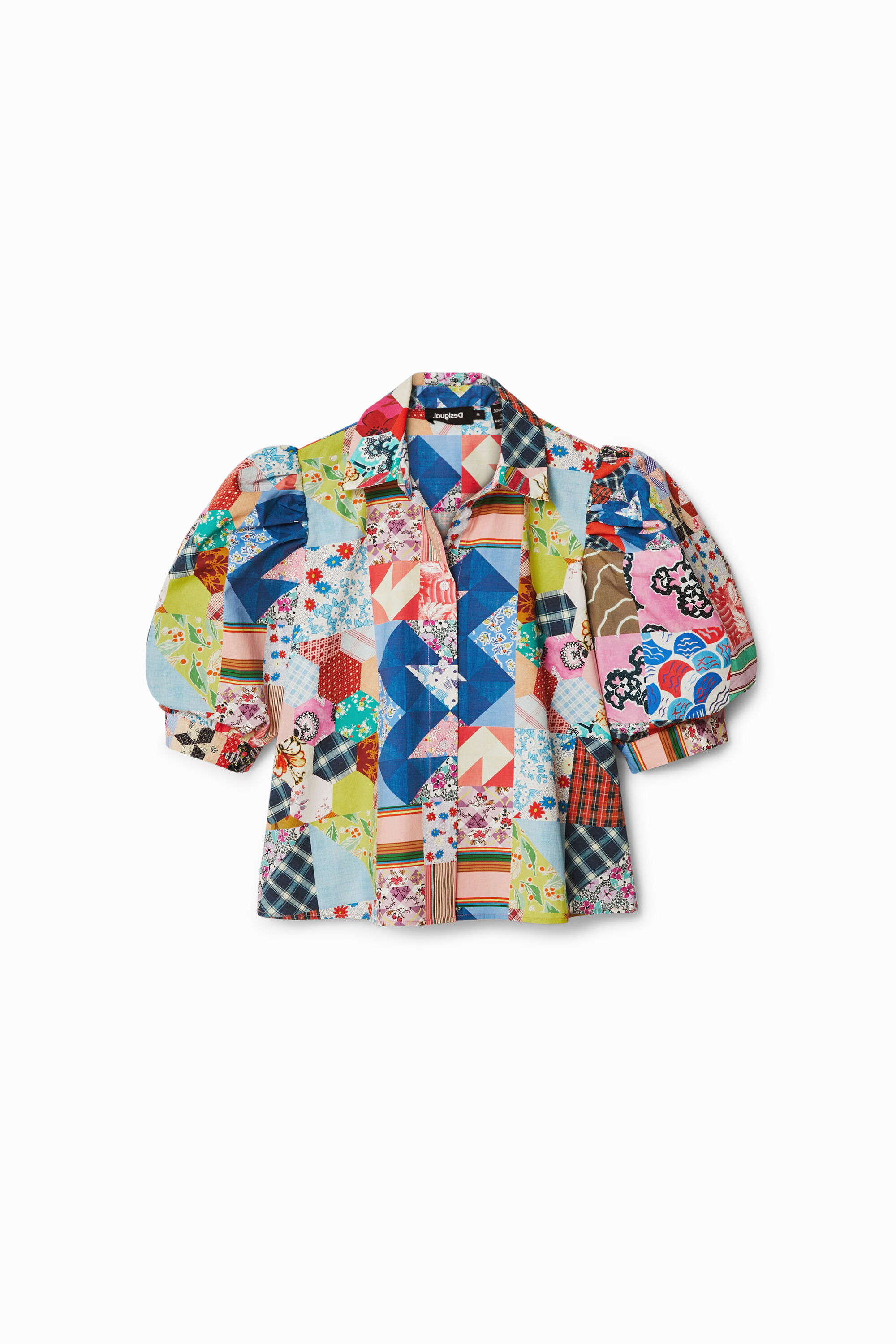 Desigual Johnson Hartig Patchwork Shirt In Material Finishes