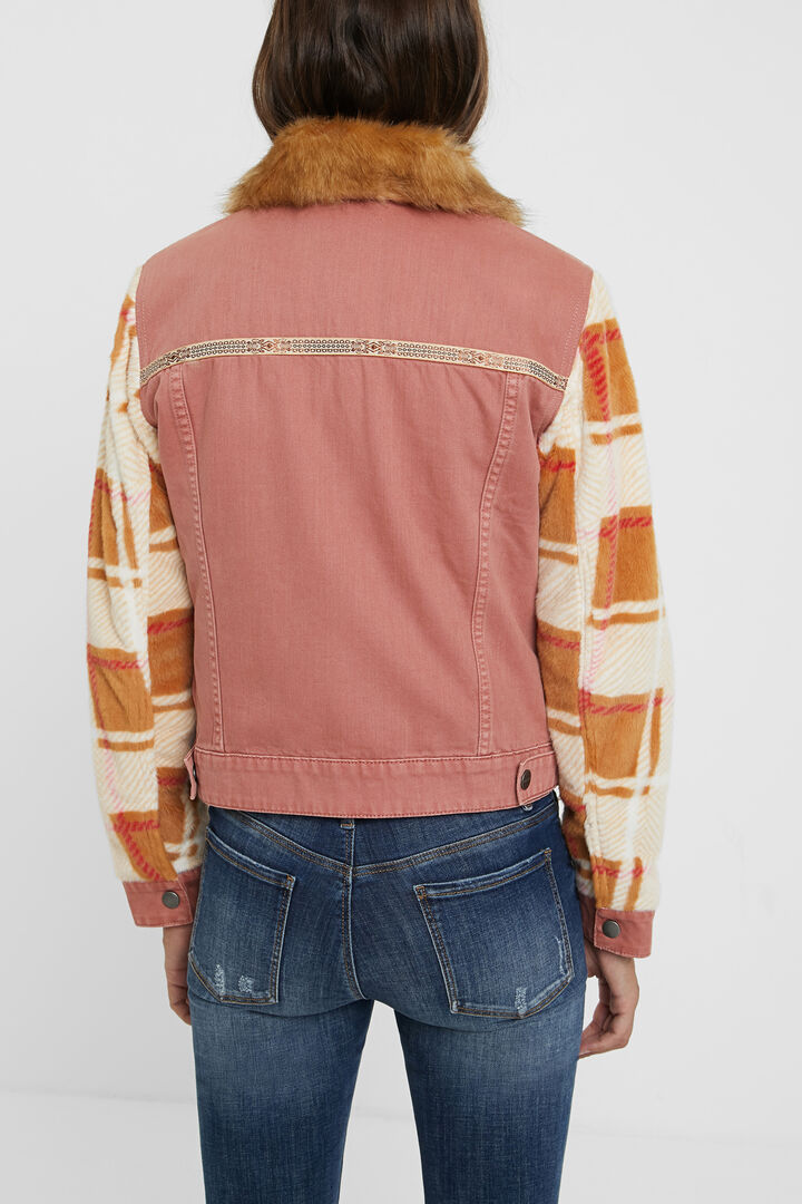 Veste en jean couleur bi-matière | Desigual