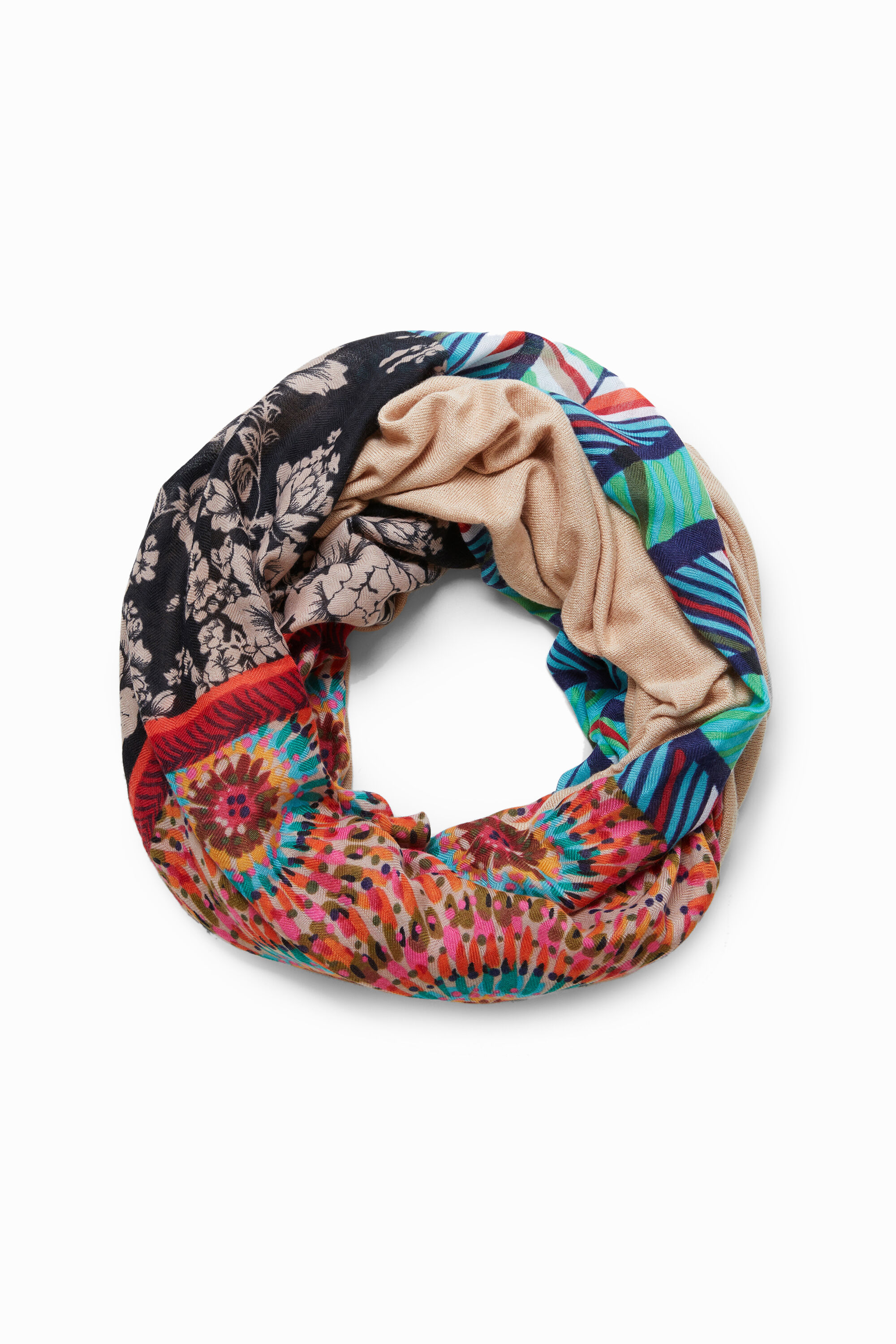 Printed loop foulard