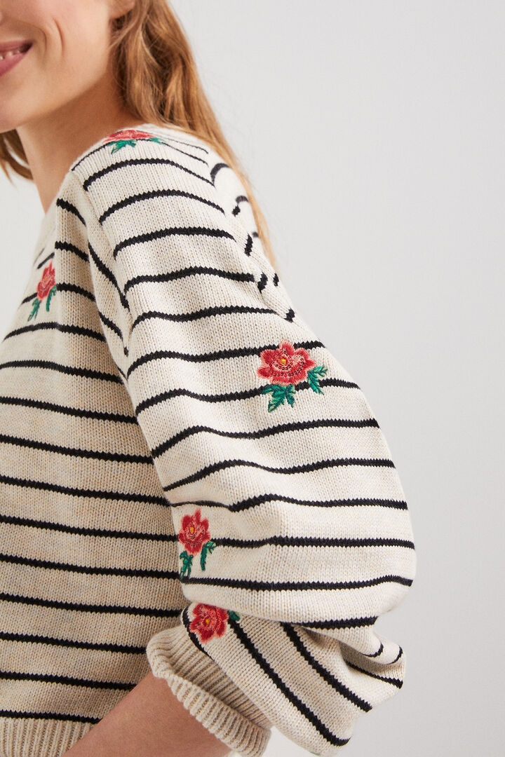 Flower and sailor stripe jumper | Desigual