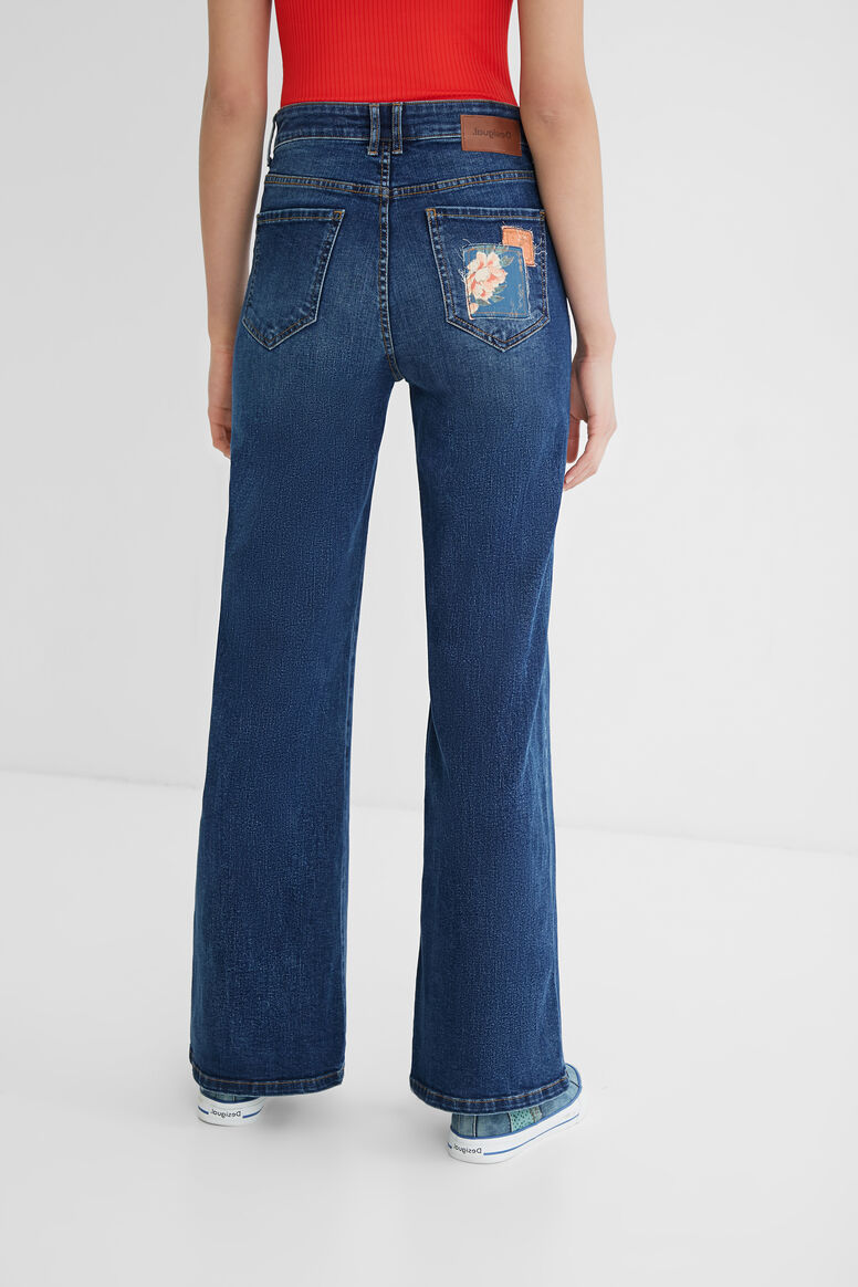 Wide leg jeans patch | Desigual