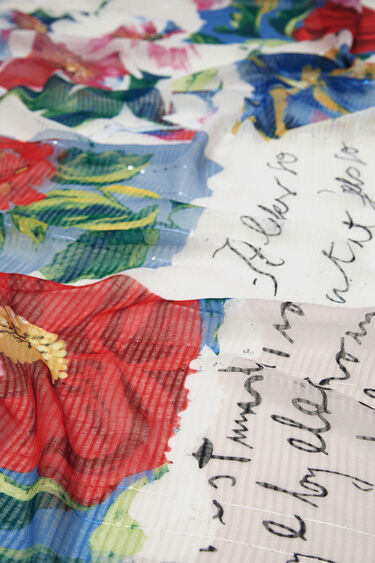 Rectangular foulard patch tropical | Desigual