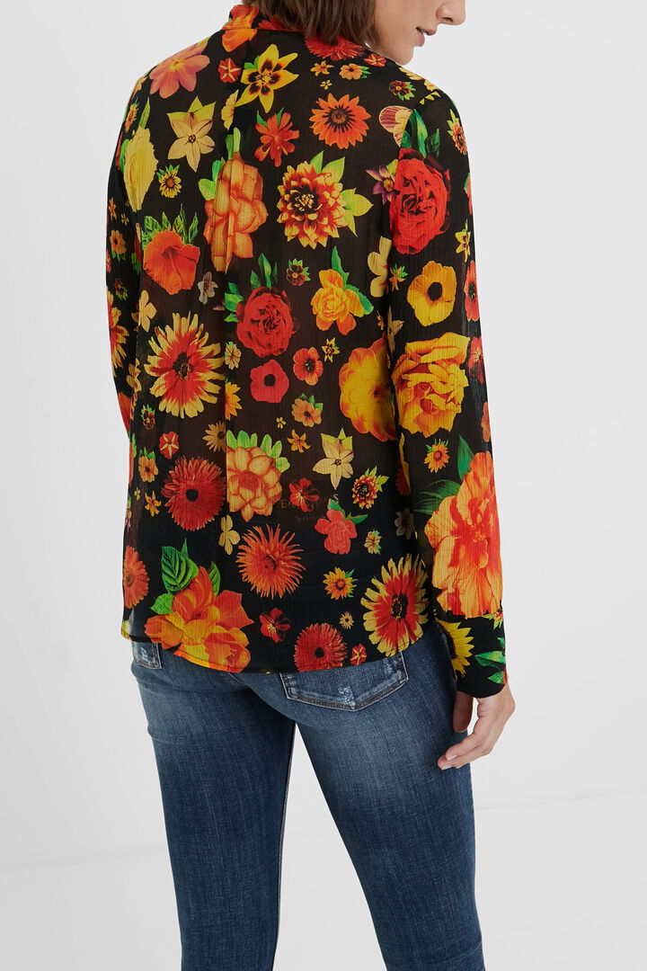 Silk blouse with bow | Desigual