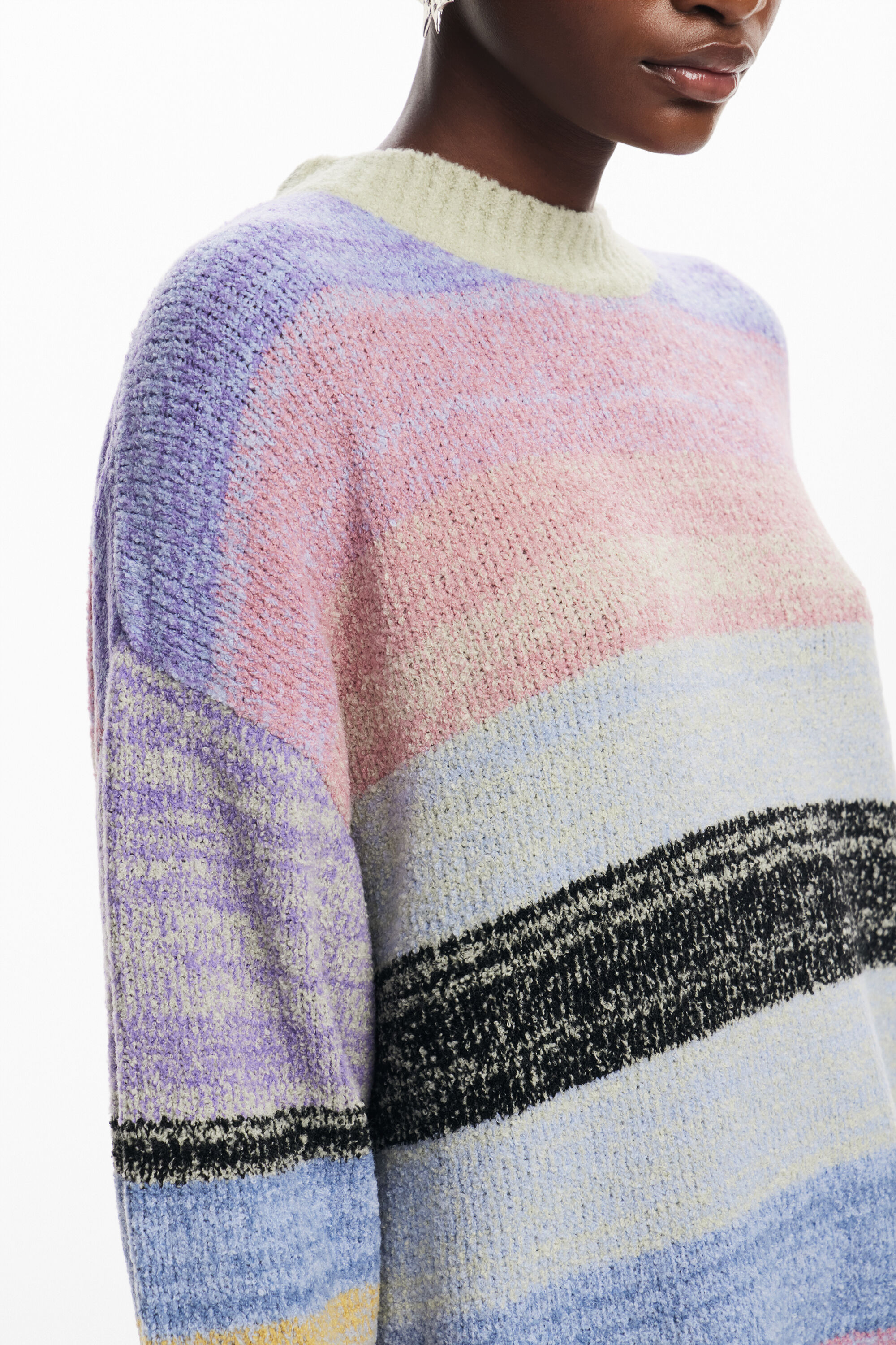 ストライプ柄のニットセーター 女性用 I Desigual.com