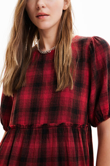 Vestido midi xadrez | Desigual