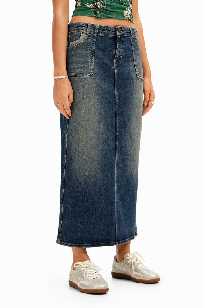Falda midi denim | Desigual