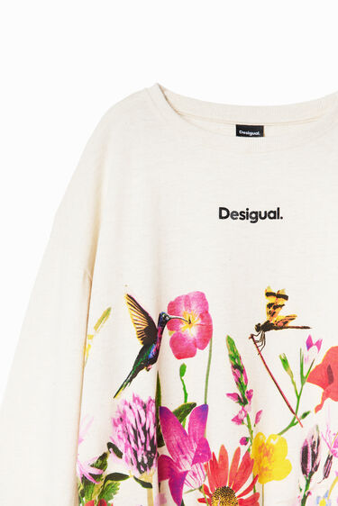 T-shirt froncé fleurs | Desigual
