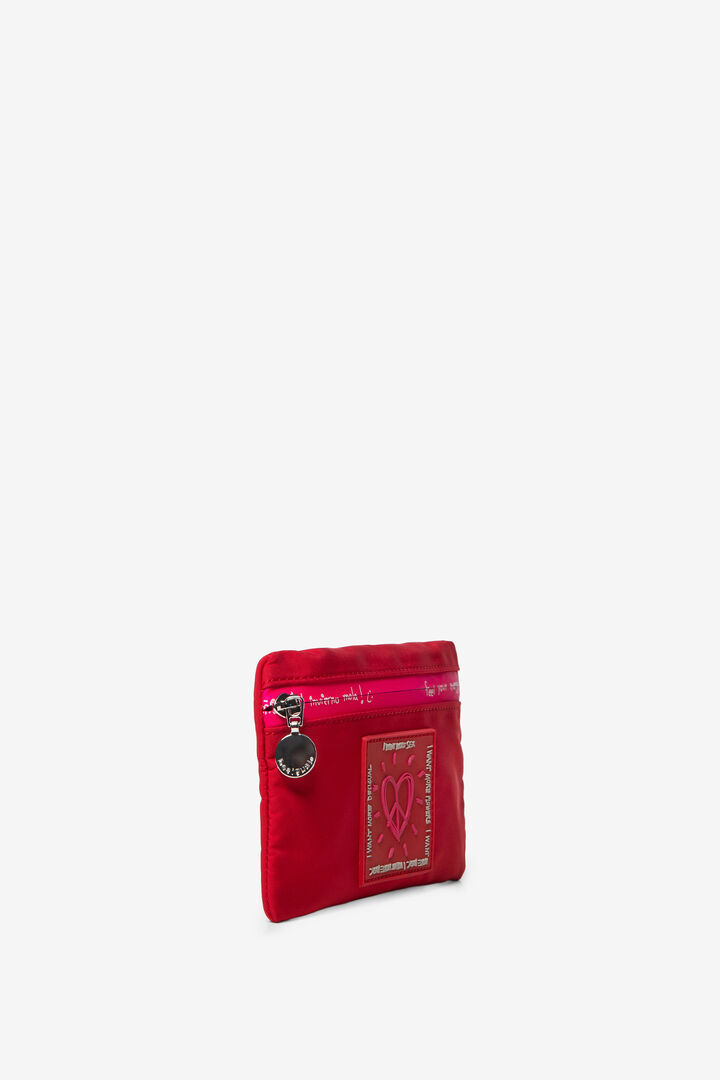 Red and fuchsia coin purse zipper | Desigual