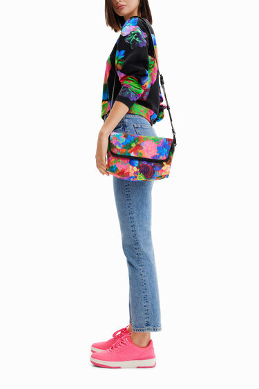 Sac à bandoulière moyen fleurs | Desigual