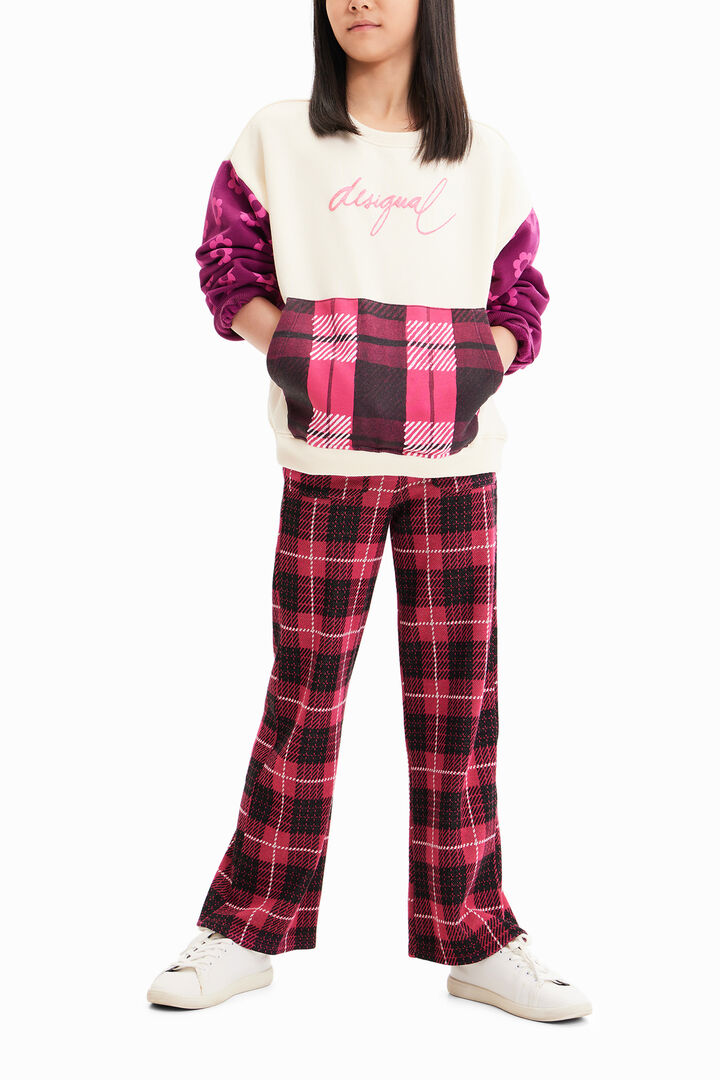 Pantalón flare cuadros | Desigual
