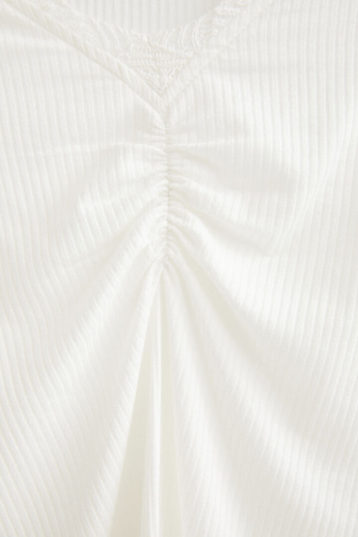 Ribbed T-shirt flared sleeves | Desigual