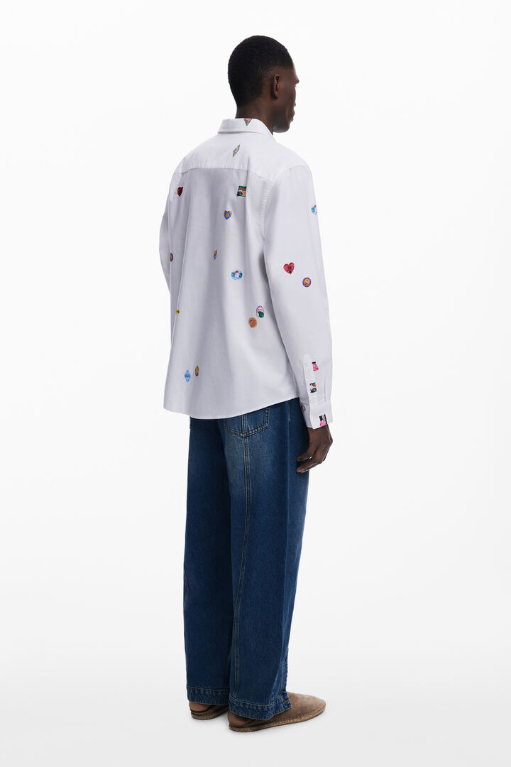 Long-sleeve shirt with drawings | Desigual