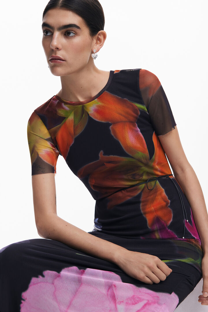 Vestido de tule flor | Desigual