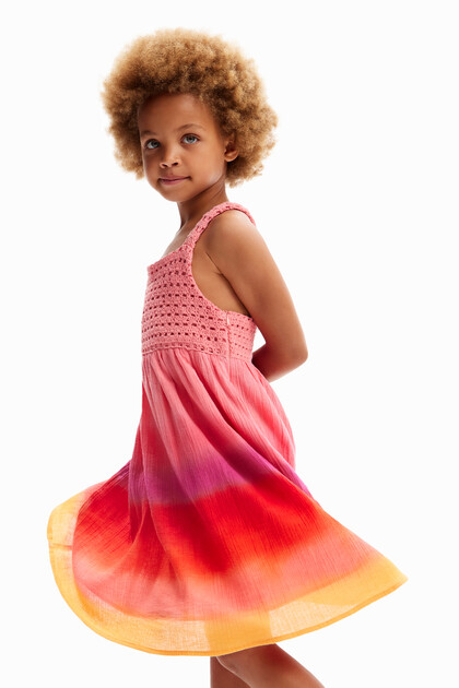 Multicolour crochet dress