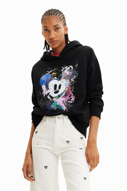 Sweatshirt met spetters en Mickey Mouse