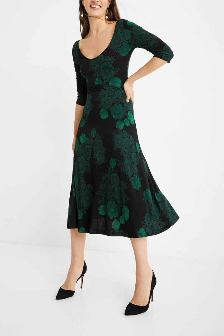 Flared viscose dress | Desigual