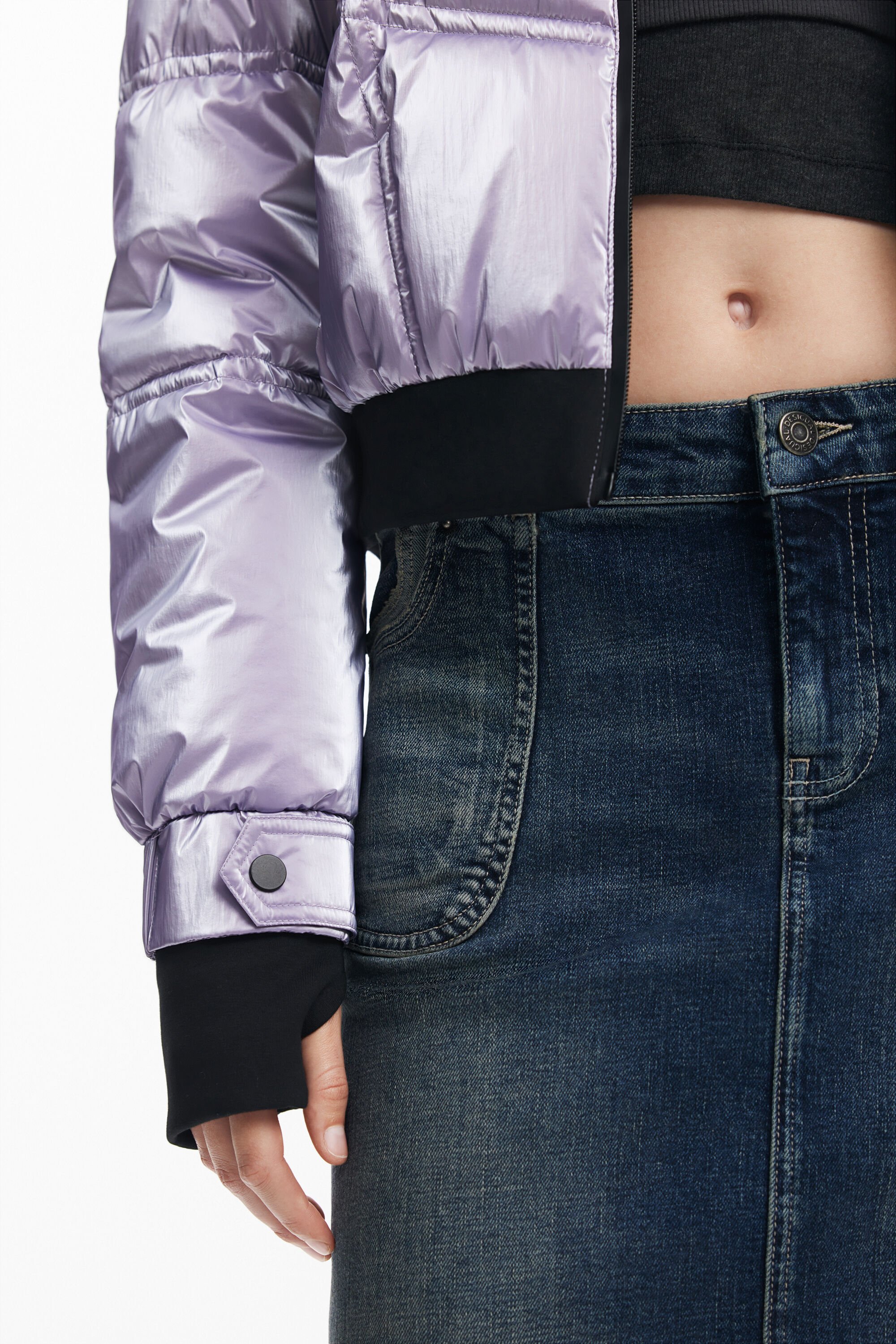 メタリックな中綿コート 女性用 I Desigual.com