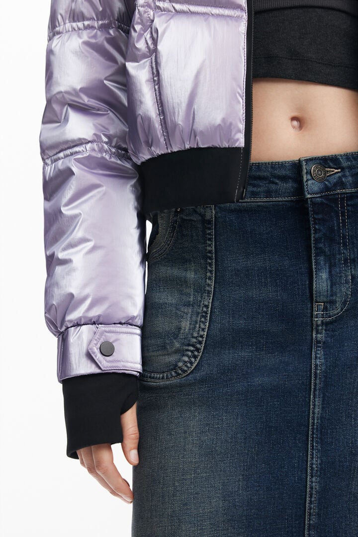 Metallic Quilted Coat | Desigual
