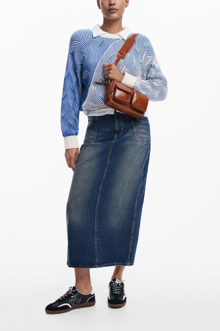 Falda midi denim | Desigual
