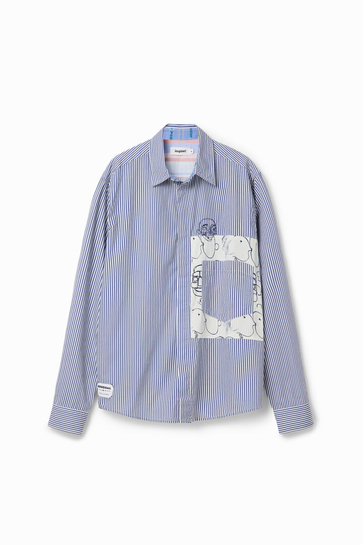 Patchwork striped shirt