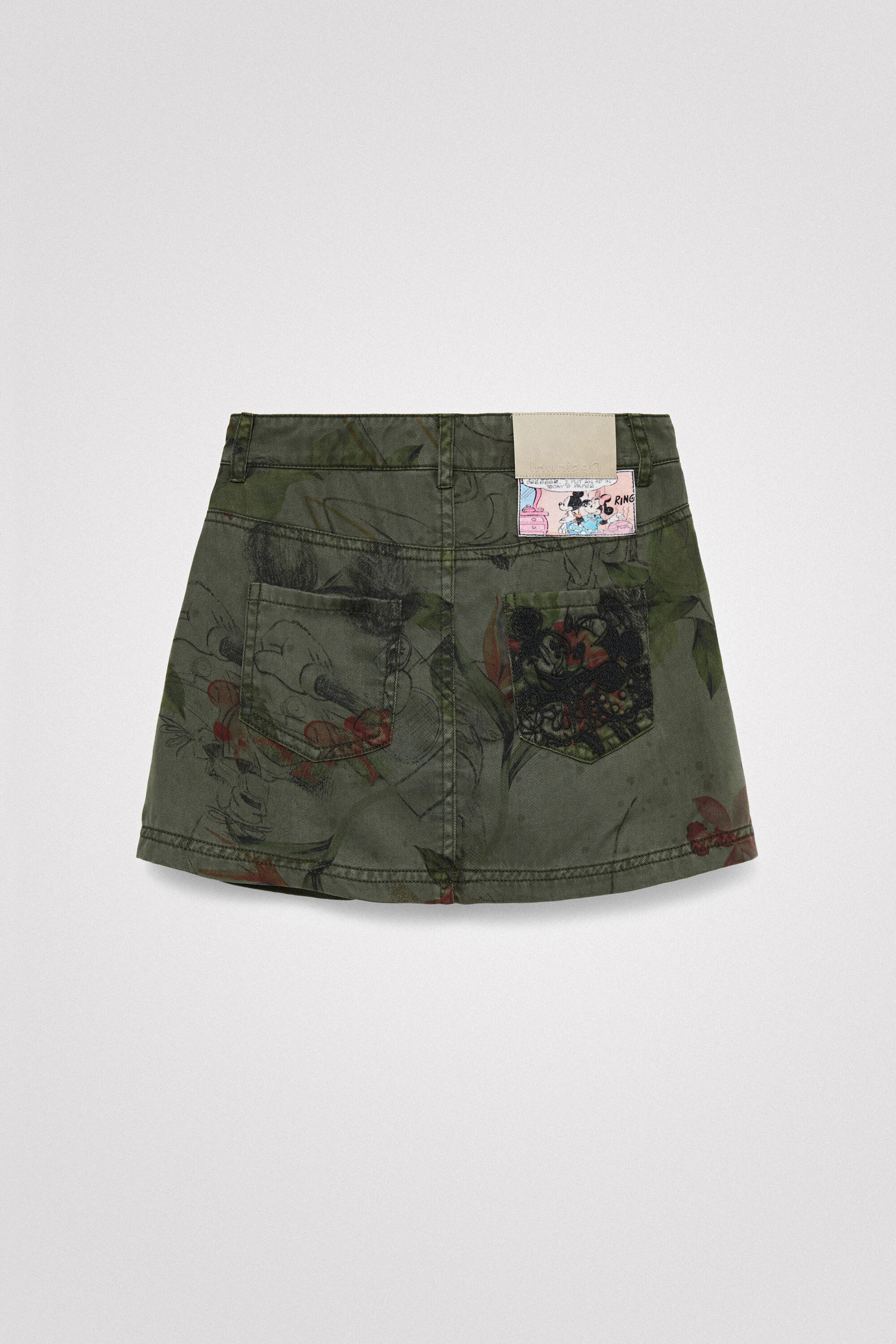 Mickey Mouse camouflage skirt Desigual