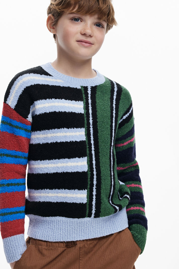 Jersei de textura a ratlles | Desigual