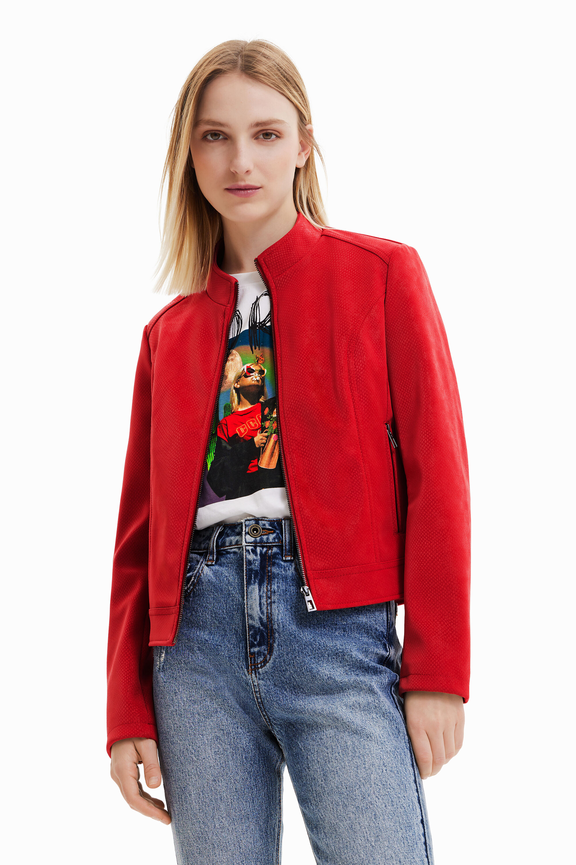 Desigual red jacket discount