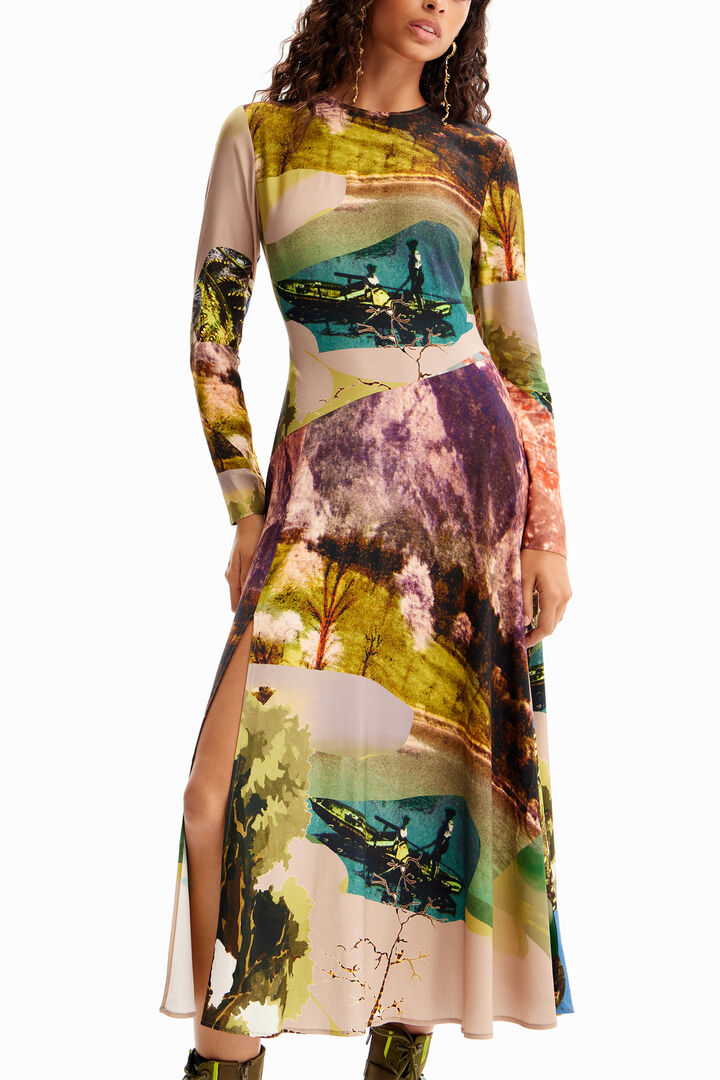 Vestido midi collage M. Christian Lacroix | Desigual