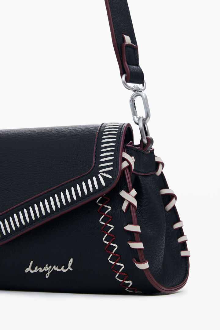 Bolso efecto piel costuras mediano | Desigual
