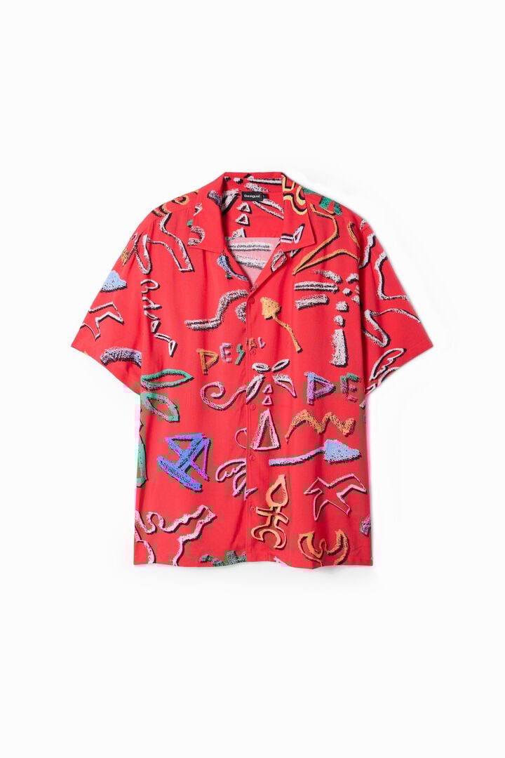 Shirt with artistic motifs