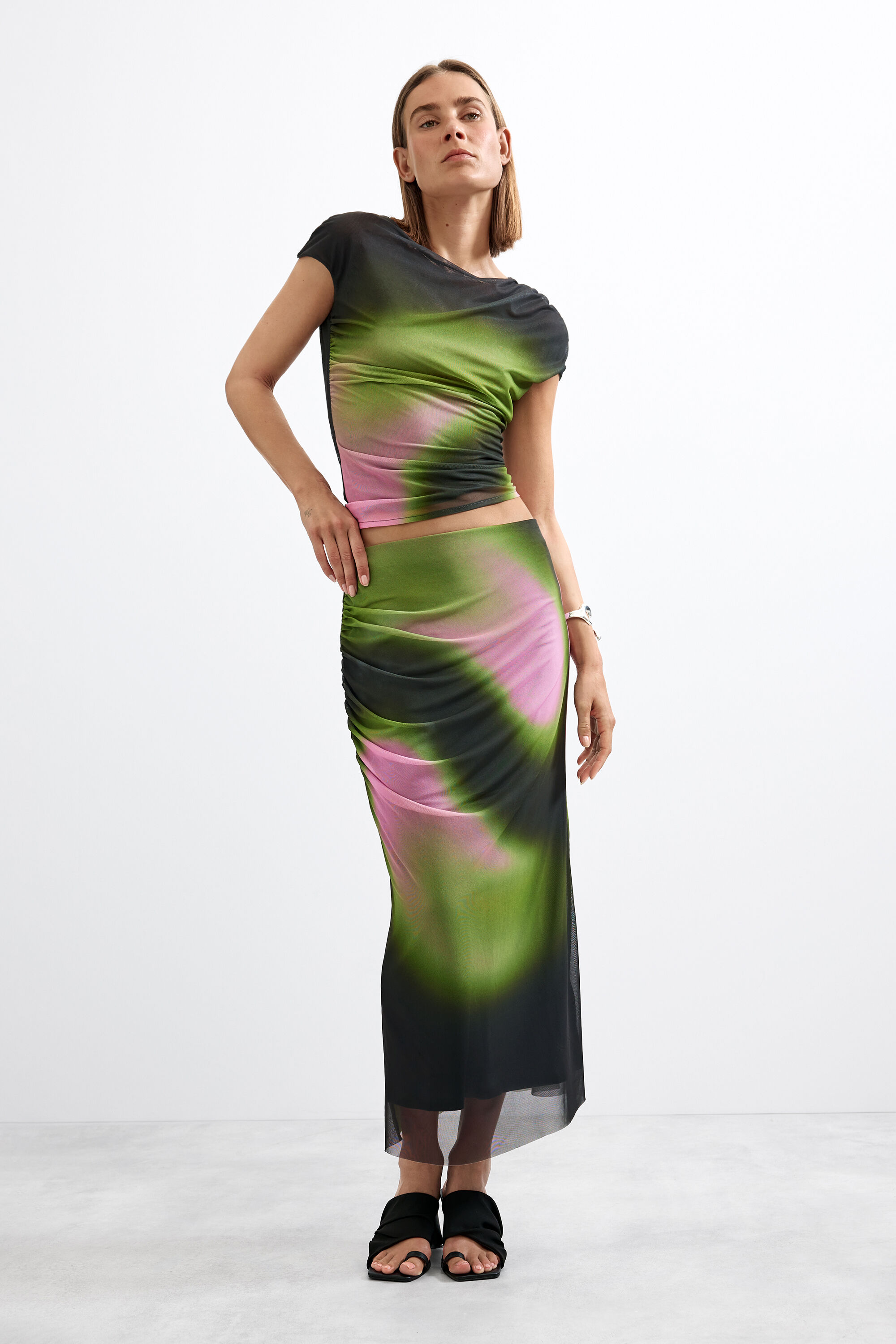 Jupe crayon en maille BLACK M female
