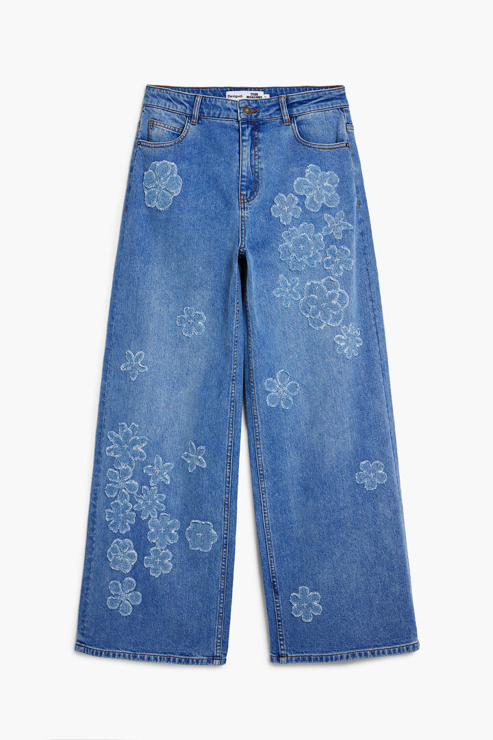 Tyler McGillivary Wide Leg floral jeans | Desigual