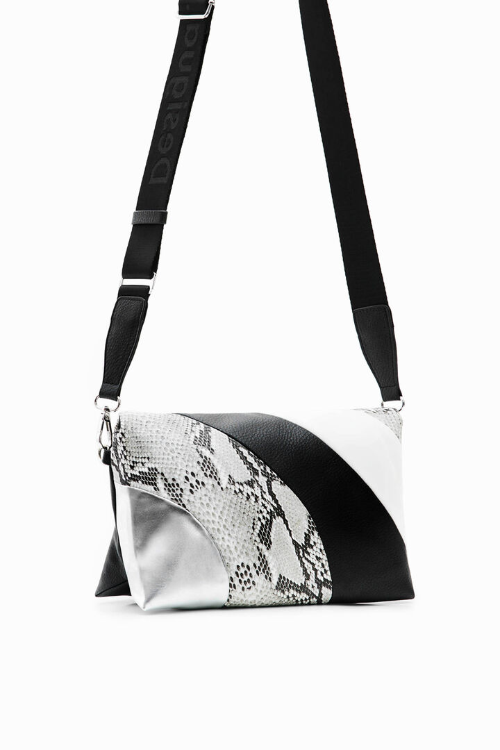 Patchwork snakeskin crossbody bag | Desigual