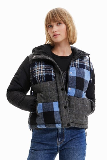 Short padded patchwork jacket | Desigual