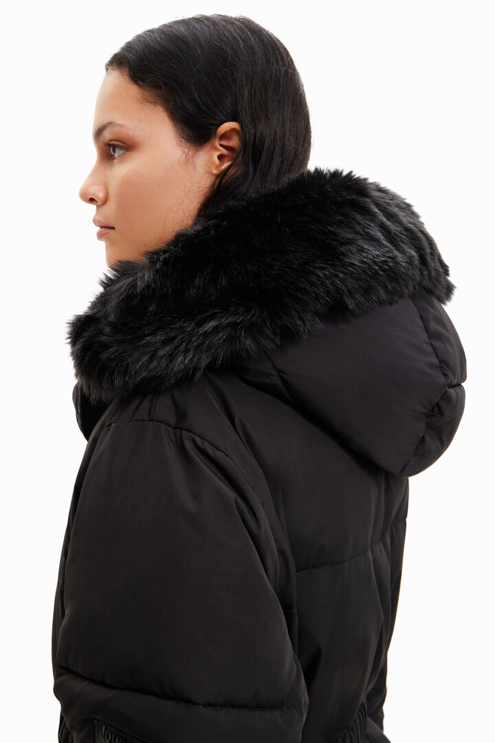 Long padded coat with belt | Desigual