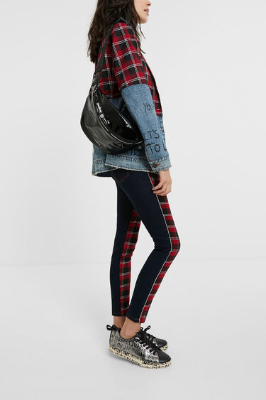 Tartan Blazer Denim Jacket Desigual Com