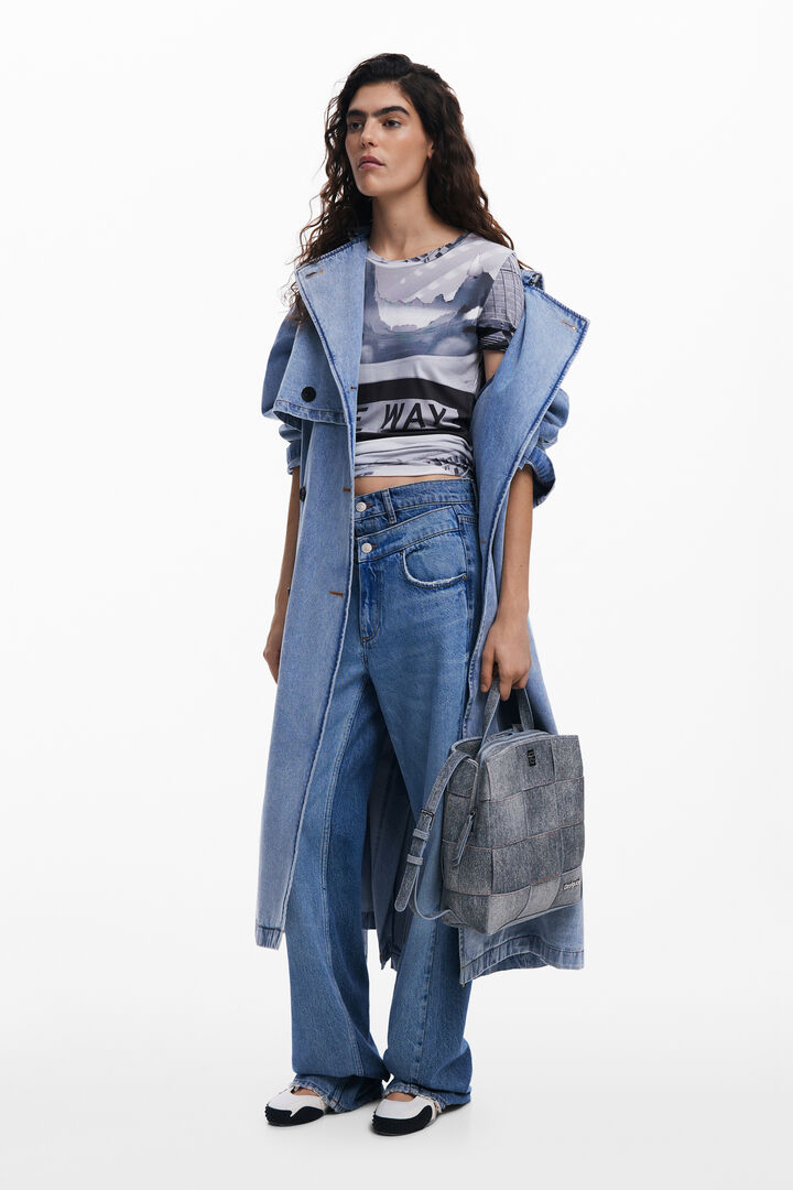 Zaino intrecciato effetto denim medio | Desigual