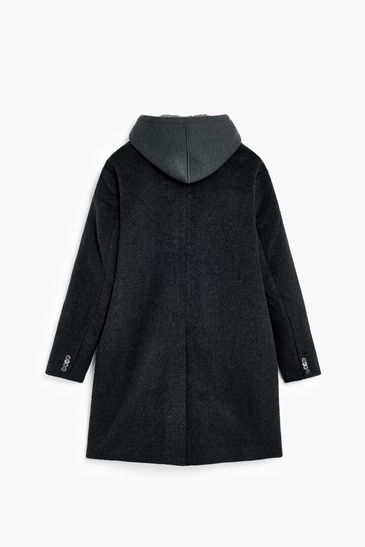 buttoned wool coat