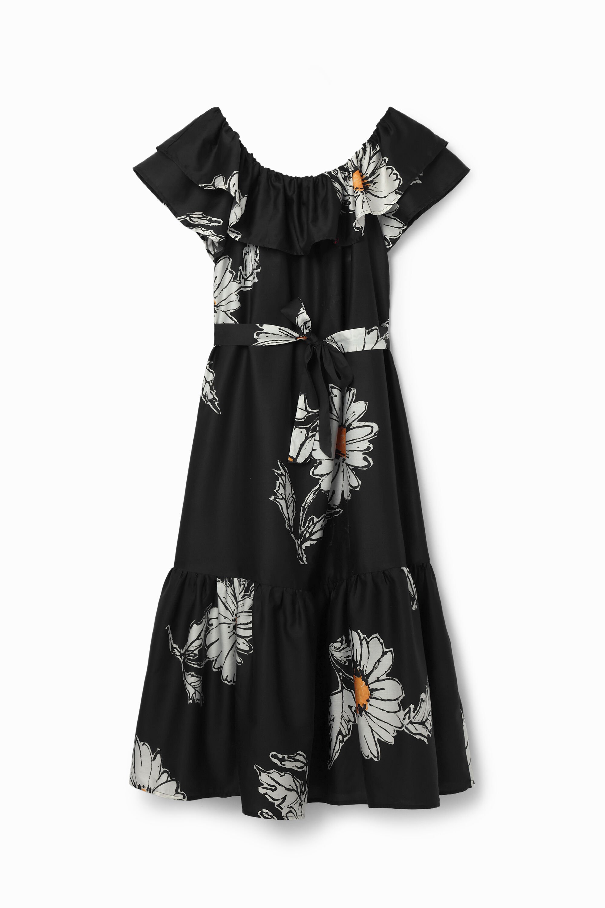 Midikleid Volant Margeriten