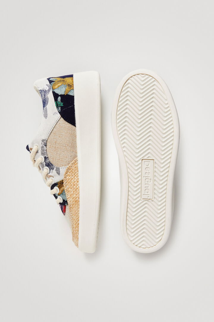 Sabatilles patch amb ràfia | Desigual