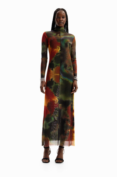 Vestit midi aquarel·la | Desigual