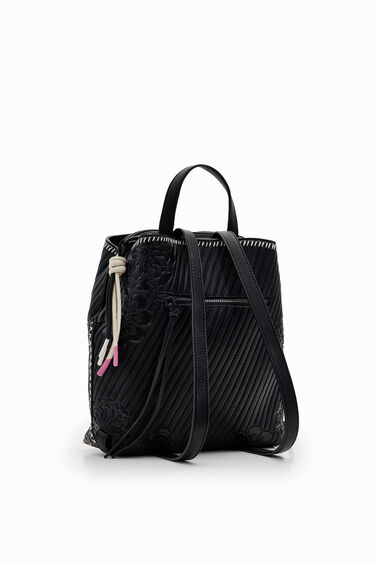 Small multi-position embossed backpack | Desigual