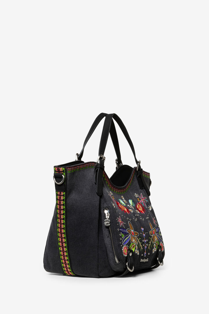 Embroidered Black Bag Candem Rotterdam | Desigual