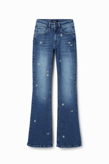Flared jeans madeliefjes | Desigual
