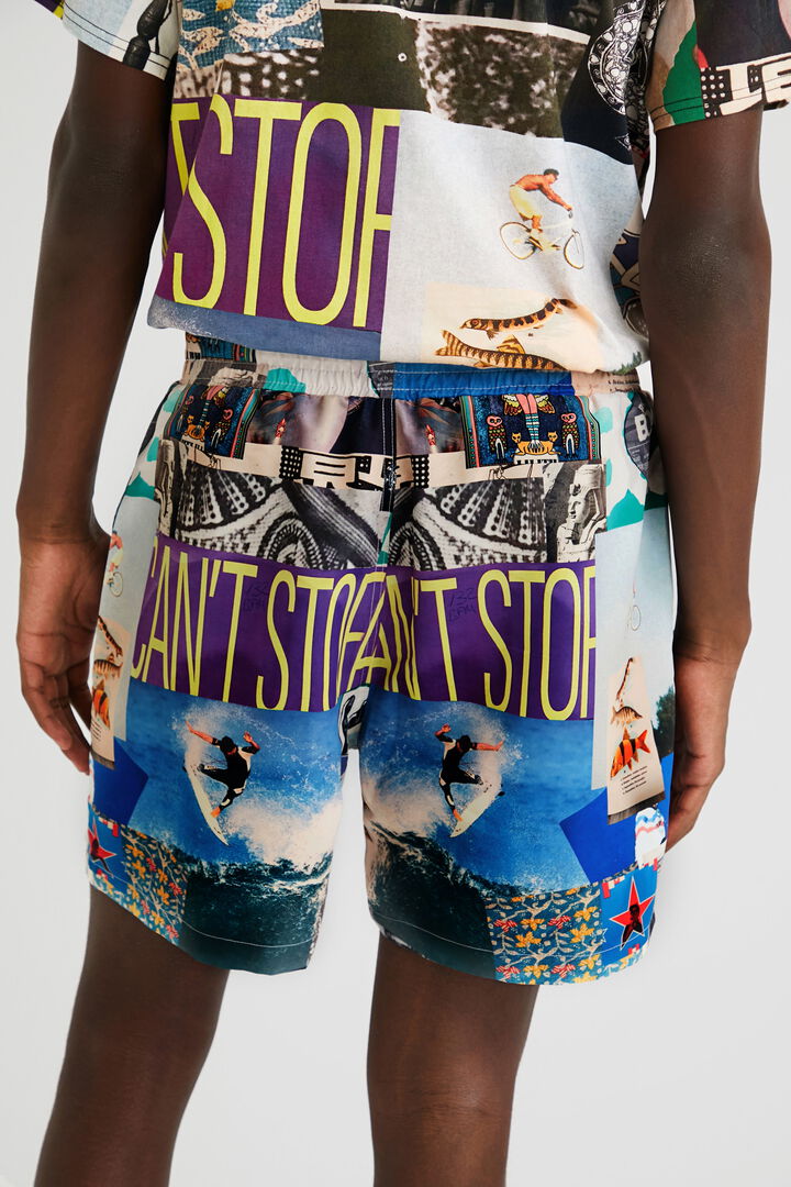 Printed swim shorts | Desigual